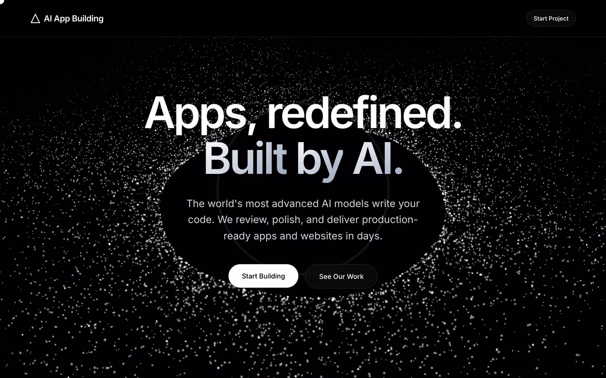 Screenshot of AI App Building