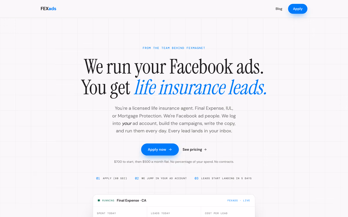 Screenshot of FEXads