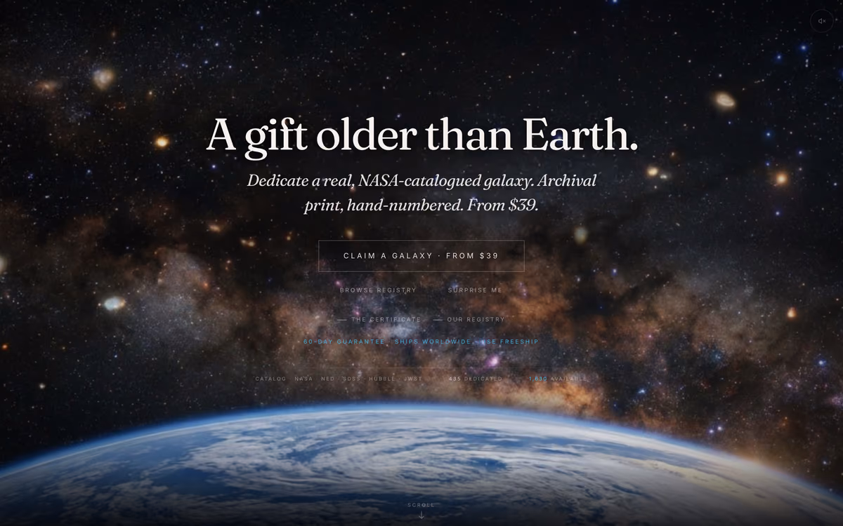 Screenshot of Name a Galaxy